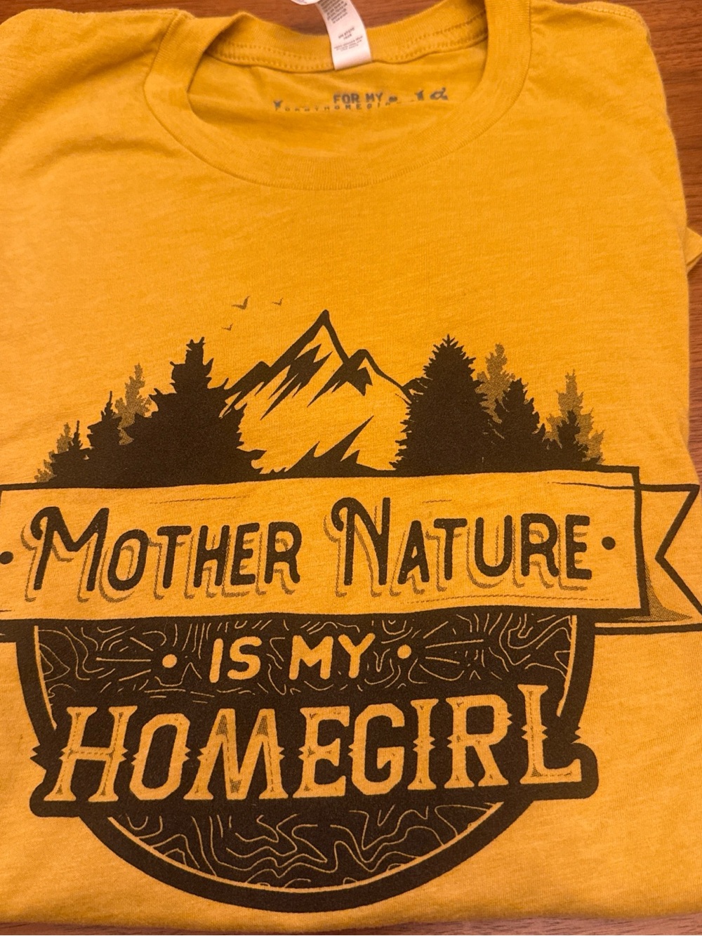 Mother Nature Graphic Tee - Mustard Yellow by